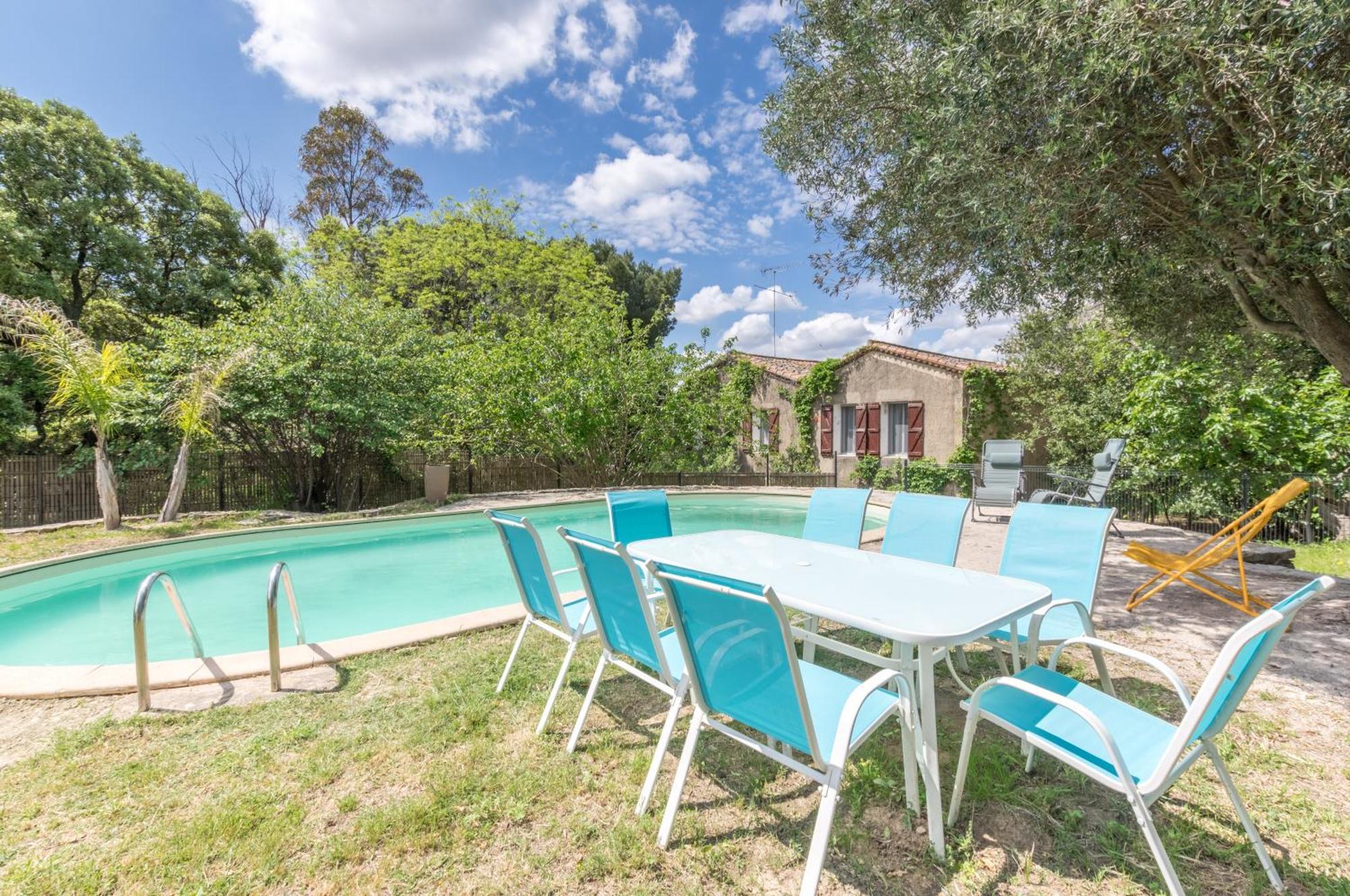 Maison Avec Piscine Location De Vacances Ferme Pedagogique Du Dolmen Le Pouget Экстерьер фото